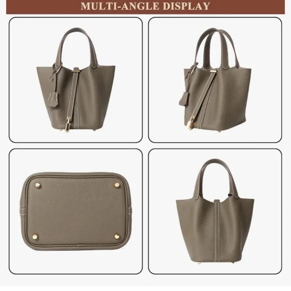 Soft leather bucket bag; NWOT - Picture 2 of 12